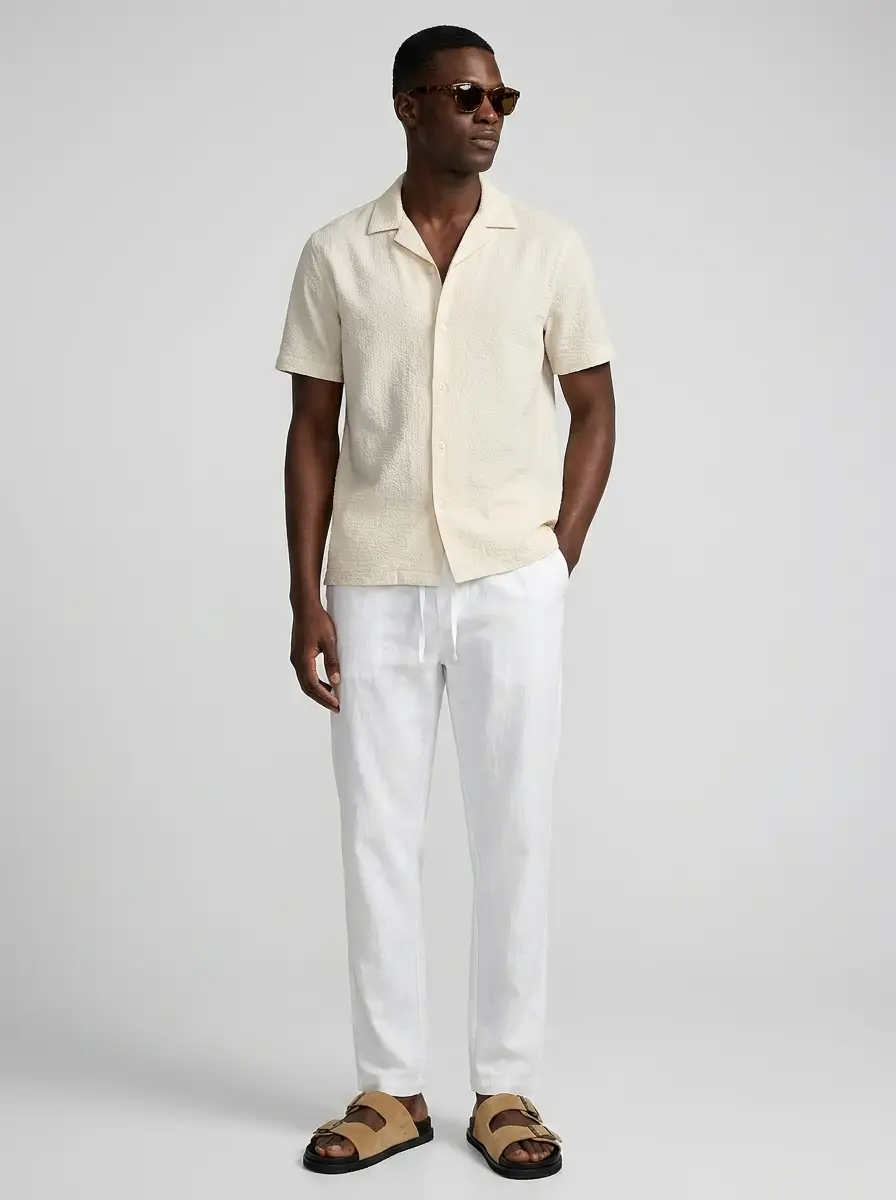 Men's Linen Drawstring Pants - Fashlot