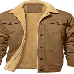 Men's Full Size Sherpa Plush Lined Long Sleeve Jacket – Plus Size - Fashlot