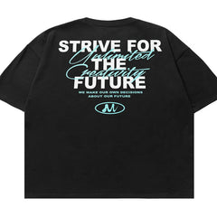 Men’s Black Plus Size Letter Graphic Round Neck Half Sleeve T-Shirt – Comfort Meets Style - Fashlot