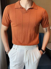 Men's Plus Size Collared Neck Short Sleeve Polo - Fashlot