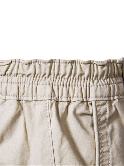 Men's Casual Elastic Waist Shorts with Pockets - Fashlot