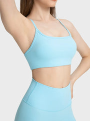Women’s Crisscross Back Scoop Neck Active Cami – With Removable Pads - Fashlot