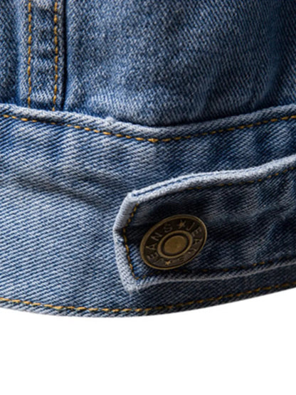 Men’s Button Down Long Sleeve Denim Jacket – Rugged Style & Everyday Comfort  Fashlot