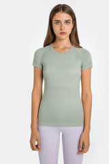 Women's Active T-Shirt – Short Sleeve Round Neck Sports Top for Workouts - Fashlot