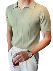 Men's Plus Size Collared Neck Short Sleeve Polo - Fashlot