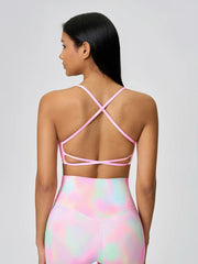 Women’s Crisscross Back Scoop Neck Active Cami – With Removable Pads - Fashlot