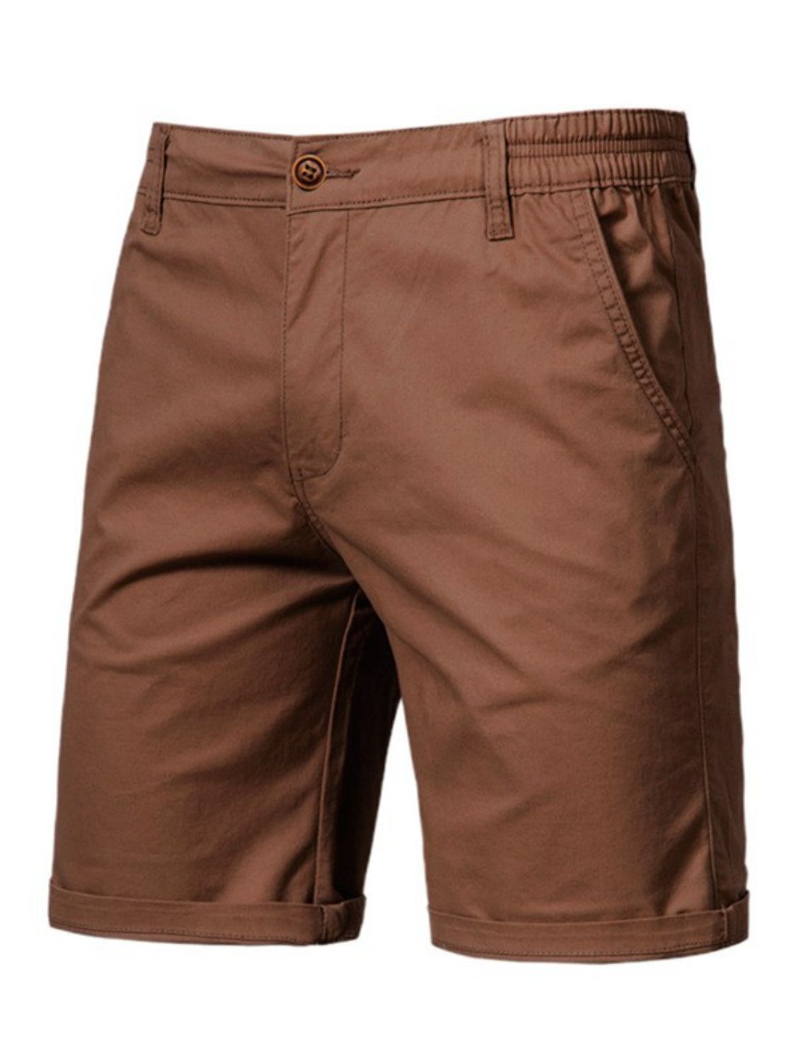 Men's Casual Elastic Waist Shorts with Pockets - Fashlot