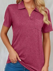 Classic Johnny Collar Short Sleeve T-Shirt - Fashlot 