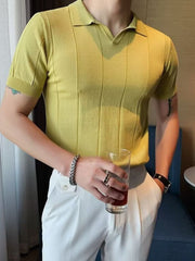 Men's Plus Size Collared Neck Short Sleeve Polo - Fashlot