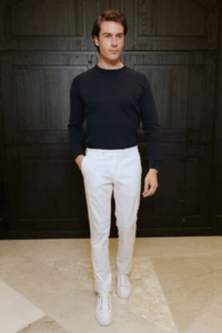 Men’s White Cotton Chinos – Lightweight, Stylish & Perfect for Warm Weather