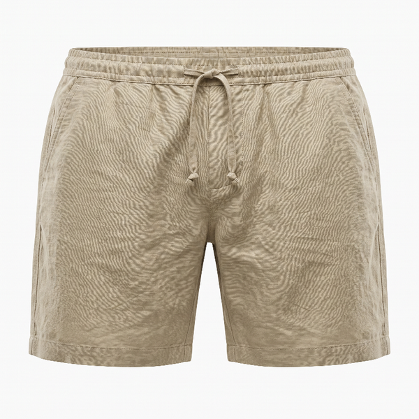 Khaki Linen Weekend Shorts - Fashlot