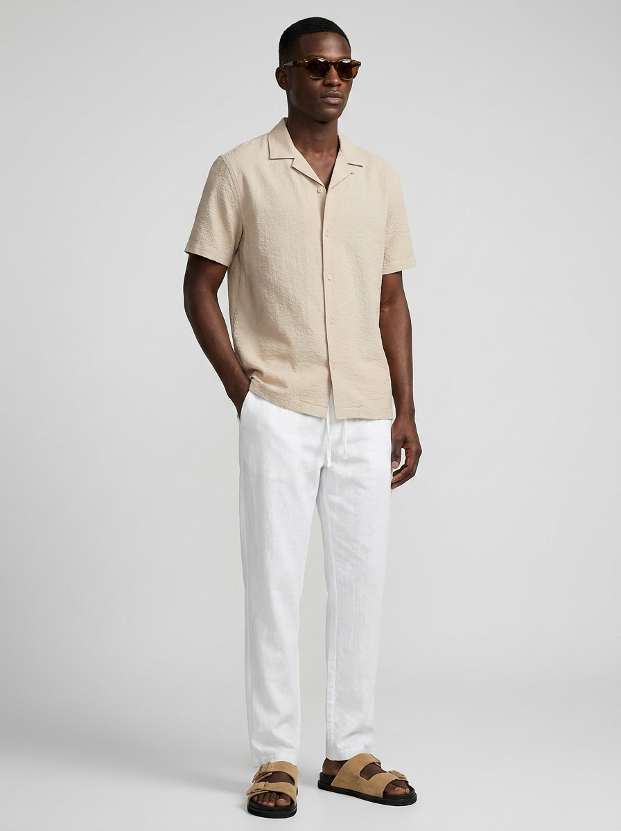 Men's Linen Drawstring Pants - Fashlot