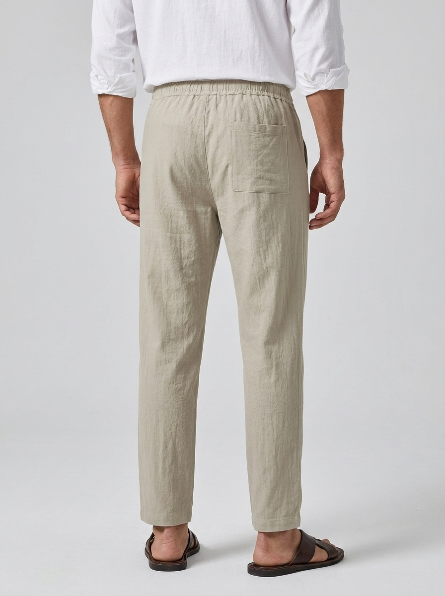 Men's Linen Drawstring Pants - Fashlot